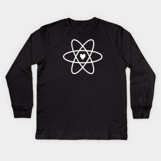 Atomic Symbol + Heart Kids Long Sleeve T-Shirt